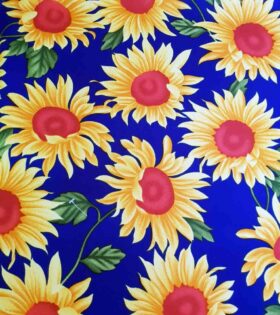 Printed Mini-Matt - Sunflower - Royal Blue