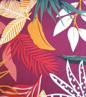 Printed Rayon Poplin - Leaves