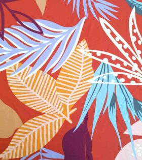 Printed Rayon Poplin - Leaves