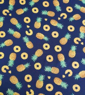 Printed Mini-Matt - Pineapple - Navy Blue