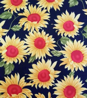 Printed Mini-Matt - Sunflower - Navy Blue