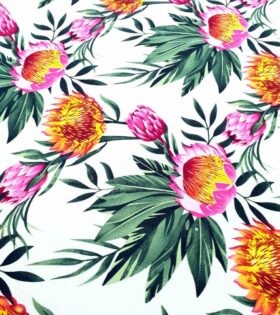 Printed Mini-Matt - Protea - White