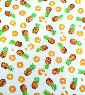 Printed Mini-Matt - Pineapple - White