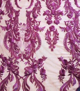 Aliza Embroidered Tulle - Purple