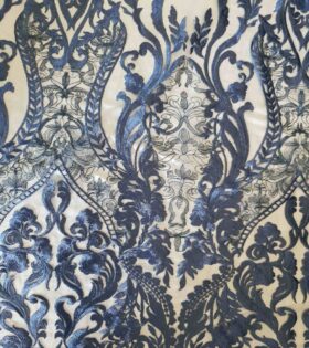 Aliza Embroidered Tulle - Navy Blue