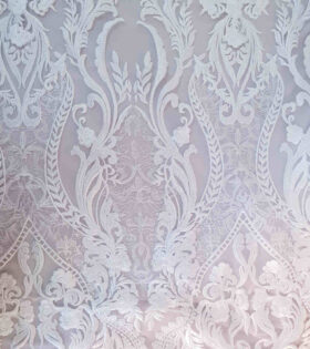 Aliza Embroidered Tulle - White