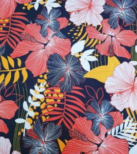 Printed Mini-Matt - Floral - Navy Blue
