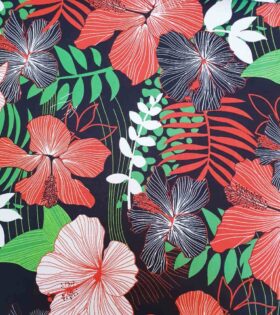 Printed Mini-Matt - Floral - Black