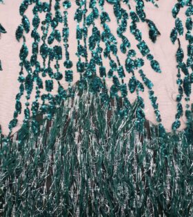 Feather Sequins - Bottle Green