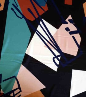 Imbali Silk Satin - Abstract