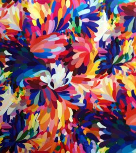 Imbali Silk Satin - Abstract