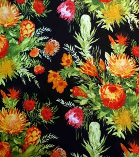 Printed Mini-Matt - Floral - Black