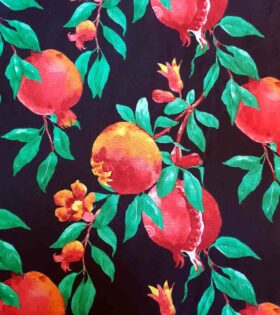 Printed Mini-Matt - Pomegranate - Black
