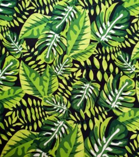 Printed Mini-Matt - Leaves - Black
