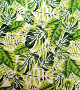 Printed Mini-Matt - Leaves - White