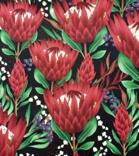 Printed Mini-Matt - Protea - Black