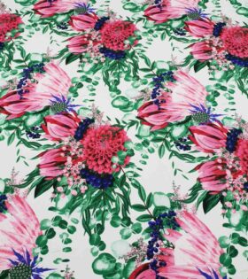 Printed Mini-Matt - Protea - White