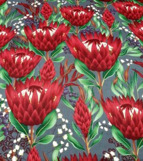 Printed Mini-Matt - Protea - Dark Grey