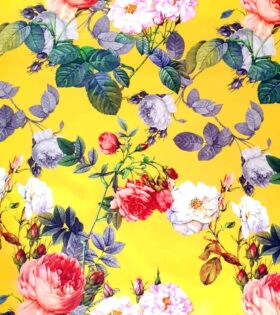 Digital Printed Duchess Satin - Floral