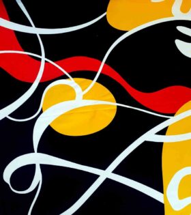 Digital Printed Duchess Satin - Abstract