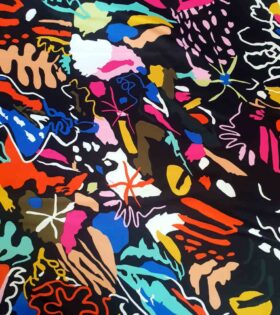 Digital Printed Duchess Satin - Abstract