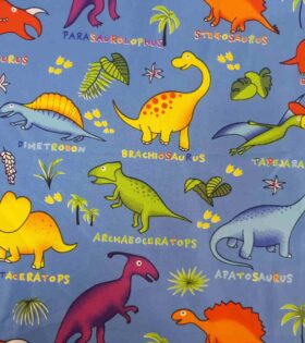 Printed Mini-Matt - Dinosaur - Blue