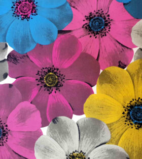 Printed Mini-Matt - Floral - Cerise Pink