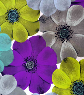 Printed Mini-Matt - Floral - Purple