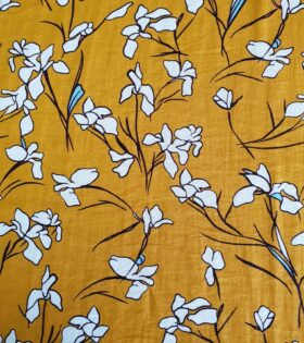 Floral - Mustard & White