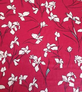 Floral - Magenta & White