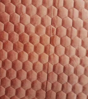 Belle Hexa Quilted Velvet  - Spiced Coral