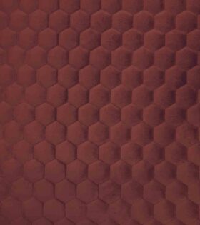 Belle Hexa Quilted Velvet  - Madder