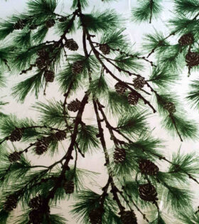Printed Mini-Matt - Pine Tree  - Cream
