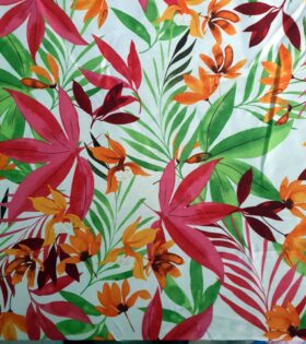 Printed Mini-Matt - Leaves - White