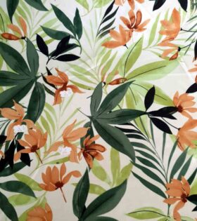 Printed Mini-Matt - Leaves - White