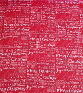 Printed Mini-Matt - Christmas Words - Red