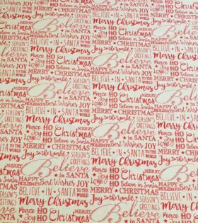 Printed Mini-Matt - Christmas Words - Ivory