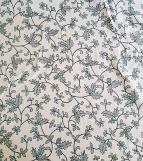 Printed Mini-Matt - Christmas Leaves - Cream