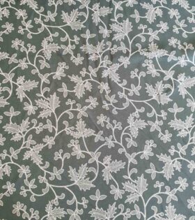Printed Mini-Matt - Christmas Leaves - Bottle Green
