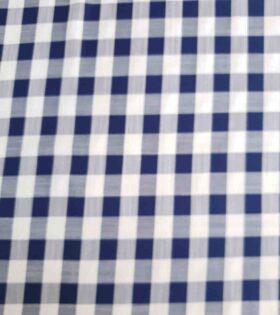 Gingham Slub - Navy Blue