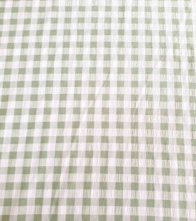 Gingham Seer Sucker - Sage