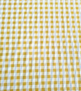 Gingham Seer Sucker - Mustard