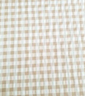 Gingham Seer Sucker - Stone