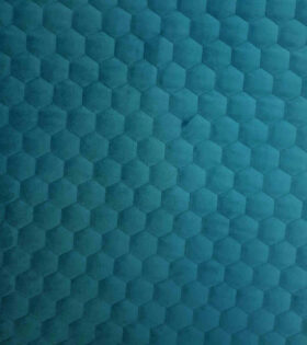 Belle Hexa Quilted Velvet  - Peacock
