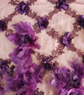Imported Glitter Tulle - Purple