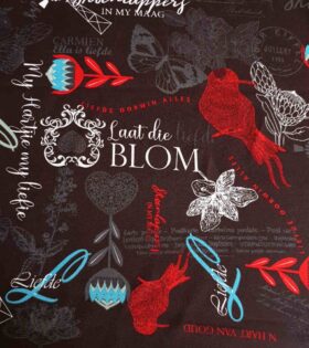 Printed Mini-Matt - Afrikaans - Black