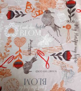Printed Mini-Matt - Afrikaans - Grey