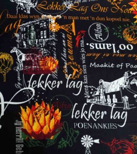 Printed Mini-Matt - Afrikaans - Black
