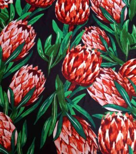 Printed Mini-Matt - Protea - Black