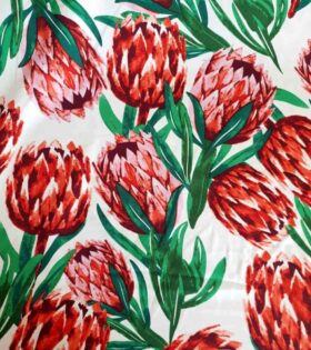 Printed Mini-Matt - Protea - White